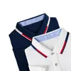 Męski Polos Business Cotton Summer Men's Short-Sleeved Shirt Custom Drukowane kombinezony T-shirt Lapel Slim Fit All Match Shirtmen's Men'sme