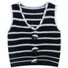 516 2022 Runway Summer Brand Same Style Sweater White T Shirt V Neck Sleeveless Women's Sweaters ming