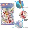 100pcs lot Resealable Plastic Retail Packaging Bags Holographic Aluminum Foil Pouch Smell Proof Bag for Food Storage2200163