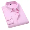 Men's Dress Shirts Plus Size 8XL Men Solid Color Business Shirt Fashion Button Down Slim Fit White Long Sleeve Male Brand ClothesMen's Vere2