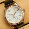 2022 Nieuwe Drie steken luxe herenhorloges Kleine naald loopt seconden 39 mm in diameter Quartz Horloge hoge kwaliteit Merk LOGO leath256f