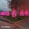 Julekorationer 2m LED Crystal Cherry Blossom Tree Light Year Wedding Luminaria Dekorativa grenar Lampor inomhusbelysning