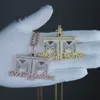 Iced Out Bling 5A Кубический Цирконий Асфальтированные Буквы Деньги Ожерелье Подвеска Для Мужчин С Высококачественной Рок Хип-Хоп Веревка Цепи Ювелирные Изделия7859248