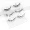 3 pair Natural long Faux 3d Mink Eyelashes Wispy Short fake eyelashes Extension Makeup