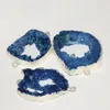 Pendant Necklaces Large Slice Blue Stone Connector Druzy For Jewelry Making Women 2022 Geode Slab Big Hole Irregular Stones Flash DrusyPenda