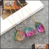 Подвесные ожерелья подвески ювелирные украшения пары пары Colorf Natural Crystal для женщин мужчины на золото, покрытая Quartz Healing Chakra Choker Collece