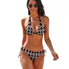 Womens Swimwear Sexy Plaid Poker Print Bikini Set Play Card Stylish Swimsuit Push Up High Cut Graphic Bathing Suit Beach OutfitsWomens