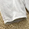 Italien Pure Linen Shorts Men Brand Casual Elastic Waist Fashion för kort 30 38 STORLEK MASCULINO BERMUDA MASCULI 220524