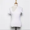 Koszulka damska Summer Top Sexy T Shirt Kobiet Elastyczność Koreańska Kobieta Ubranie Slim Tshirt żeńska chuda topy z krótkim rękawem TEE W220408