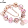 Bracelets de charme Código Drop se encaixa no verão Love Heart Beads Brand Pulseras Europeias para Mulheres GiftCharm Lars22