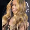 HighlightsHoney Blonde Brown V Part Wigs Loose Wave Unprocessed 100% Human Hair Ombre Golden Blond Middle U Shape Full End 30inches Full Machine Made