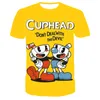 Herr t-shirts 3d cuphead mugman barn t-shirt tryck flickor pojkar barn toppar kläder baby tshirts män kvinnor kläder