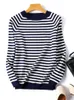 Autumn Winter Striped Knitted Pullovers Sweaters Long Sleeve Korean Loose High Quality Sweater Soft Warm Jumper Pull Femme 220809