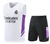 22 23 Real Madrids ärmellose Weste Halbshorts Kurzarm Trikots Kit Fußball TRAININGSANZUG Trainingsanzug MÄNNER Fußball Chandal HAZARD 2022 2023 Jogging Survêtement