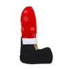 Обложка стула 4pc Рождество Санта -Клаус Нога Нога покрытие ткани