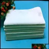 Lenço de lenço têxteis domésticos jardim por atacado branco color pura quadrada pequena algodão suor de suor de gotas lisado entrega 2021 k36a4