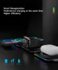 Faltbare 3-in-1-Wireless-Ladegeräte, magnetische Ladestation, RGB-Anzeigelampe, schnelles kabelloses Ladegerät, kompatibel mit iPhone 13/12/SE/11/XS/8/AirPods/Apple Watch