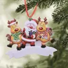 2022 Resina Ornamento personalizado Santa Claus Decoración de alces