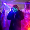 LED-Maske, Halloween-Party-Maske, Maskerade-Masken, Neon-Masken, Licht im Dunkeln leuchten, Horror-Maske, leuchtender Masker FY9210 915