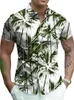 남성용 폴로 여름 남성 셔츠 빈티지 패턴 인쇄 버튼 업 버튼 업 짧은 소매 남자 패션 2022 턴 다운 칼라 가디건의 남자 남성용 남성