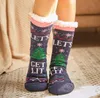 Chaussettes en tricot de Noël Dessin animé Noël Treehouse Femmes Épais Sherpa Polaire Doublée Chaussettes Thermiques Décorations de Noël 16styles C0720G023065561