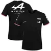 T-shirts Racing Car Fans T-shirt Short Sleeve Shirt Clothing Blue Black Breathable Jersey Spain Alpine F1 Team Motorsport Alonso 1fvo E93v