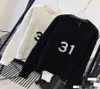 Women's Pullover Heavy Letter Nail Bead Embroidery Knit Jumper Sweater Fall Winter 22ss New Women Loose White Black