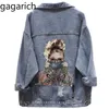 Gagarich bf outono harajuku jacket jeans de jeans casual de miçanzinha de miços