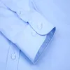 Estilo clássico de alta qualidade de fibra de bambu homens vestido camisa de cor sólida camisas sociais menores desgaste fácil cuidado (ajuste regular) 220322
