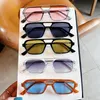 Sunglasses 2022 For Men Vintage Double Bridge Small Square Pilot Sun Glasses Women Gradient Pink Orange Shades