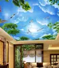 Sky 3d ceiling mural wallpaper for living room bedroom ceilings wall sticker papier peint 3d murals photo wallpapers