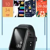 Novo Red White Silicone Strap Smart Wristbands Watch Watch Watch Touch Touch IP67 Impermeável Taxa Coração Monitor de Oxigênio para Ios Android Sportwatch