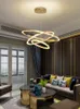 Pendant Lamps Living Room Lamp Chandelier Simple Nordic Style 2022 Dining Circle Round Ring Compound Building Post Modern LightPendant