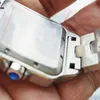 Mens tittar lyxigt automatiskt mekanisk svepande rörelse blå urtavla safir glas rostfritt stål mode armbandsur295i