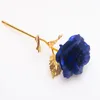 24K Foil Plated Gold Rose Flower Room Decor Lasts Forever Love Wedding Decorations Led flowers Lover Mother's Favor Valentine's Day Gift