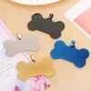 Форма кости персонализированные собаки метки Pet Dog Metal Blank Tags из нержавеющей стали с двусторонним военным идентификационным картом