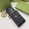 Soft lambskin wallet retro womens mobile phone bag Designer Quilted Chain Bag ladies coin purse mini cosmetic bags