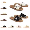 dames woody dia's designer canvas rubberen pantoffels wit zwart zachtroze zeil dames muilezels platte sandalen mode outdoor strandschoenen