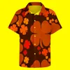 Men's Casual Shirts St Patrick's Day Summer Shirt Man Lucky Shamrocks Patricks Celebrate Blouses Short Sleeves Novelty OversizedMen's