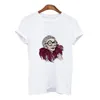 Harajuku gotisk kvinnlig tshirt iris apfel illustration tryck kort ärm toppar tees 220628