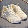 2022 White Women Shoes New Chunky Sneakers for Women Lace-Up White Vulcanize Shoes Casual Fashion Dad Shoes Platform Sneakers G220629