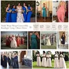 Novos vestidos de dama de honra variáveis vestindo maneiras de alta qualidade a linha sem mangas vinho vermelho empoeirado azul marinho dama de honra vestidos de casamento convidado usa cps2000