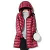 SEDUTMO Piumini invernali da donna lunghi Cappotto casual sottile ultraleggero Piumino sottile Rimuovi Parka con cappuccio ED1275 220801