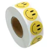 1 pouce sourire papier paquet rond auto-adhésif autocollant étiquette cercle vêtements rouleau étiquettes autocollants maternelle enfants décalcomanie