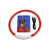 Collares para perros con carga USB de 70cm, collares LED para exteriores luminosos de seguridad para perros y mascotas, luz intermitente ajustable, suministros para cachorros, estilo brillante