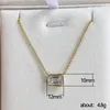 Colar de colares pendentes Produtos Colar de retângulo de cor de prata dourada de luxo para mulheres de presente de aniversários de jóias x7465Pingente