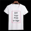 طباعة مخصصة T Shirt Womens Man DIY P O TOP TEES TERIT TIRT MENS BOYS COMPLES