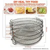 Baking Dishes Pans Airfryer Fryer Accessories 5 Layer Grill For Ninja Foodi Dehydration Rack Dry Fruit Rack Bakeware