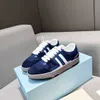 New Curb Scarpe casual Sneakers da passerella di moda firmate da donna di lusso Mocassini bassi in pelle con cuciture colorate Sneaker traspirante in argilla