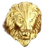Anelli a grappolo Accessori moda Anello leone prepotente per uomo Gioielli rock Maschile colore oro GiftCluster